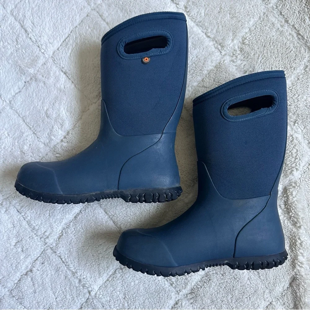 Bogs | K York Solid Navy Rain Boots | Size 4